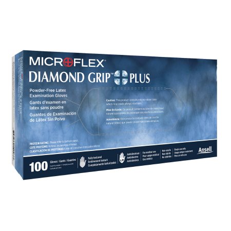 Gloves Exam Latex P-F Diamond Grip Plus™ Small N .. .  .  